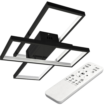 LED-Kronleuchter Deckenleuchte 72W CCT GALAXIS ORION Schwarz + Controller Fernbedienung