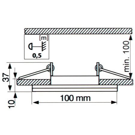 Einbaustrahler 2x GU10, Einbauspot HALOGEN Quadrat beweglich Weiß GEMINUS LUMILED