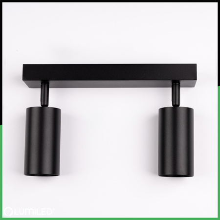 Deckenleuchte mit 2x GU10-Sockeln, Einbaustrahler HALOGEN schräg TABULA SPOT LUMILED