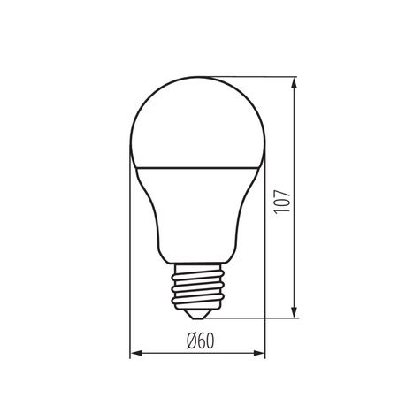 LED Lampen E27 A60 8W 810lm 3000K Warm KANLUX