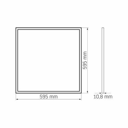 LED-Einbauplatte 60x60 40W 5200lm 6000K Kaltweiß Videx