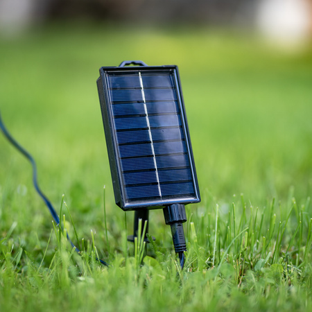 Solar Garten Girlande 30x LED Dekobirnen 9.8m 2700K Warm + PYRIS LUMILED Fernbedienung