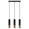 LOOPEZ 3L 3xGU10 Elegante Pendelleuchte aus Schwarz-Kupfer SOLLUX