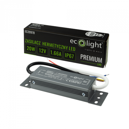 LED-Netzteil IP67 20W 12V Premium Ecolight