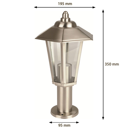 LED-Gartenleuchte für den Außenbereich JUPITER E27 Mast 35 cm Gold Satin Volteno