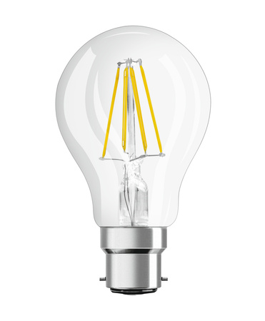 LED Lampen A60 B22d 4W = 40W 470lm 2700K Warmweiß FILAMENT LEDVANCE