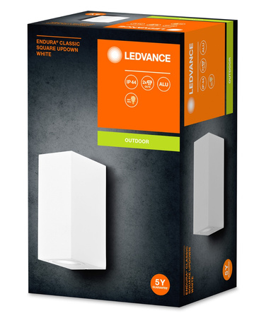 Wandleuchte ENDURA Classic Square UpDown Weiß