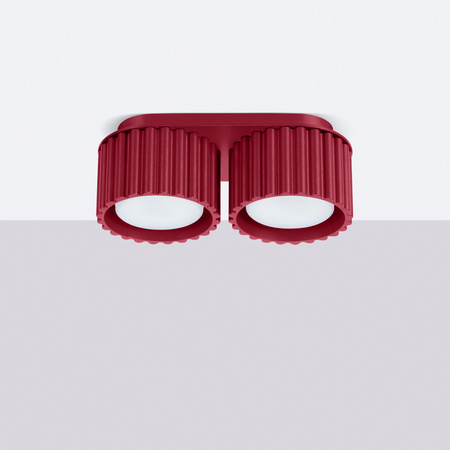 Anbauleuchte 2x GX53 Aluminium Burgundy Aura Deep Space SL.1823 Sollux