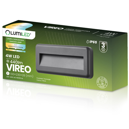 Außen Garten Treppe Wandleuchte CCT 3000-6500K LED 4W IP65 VIREO LUMILED