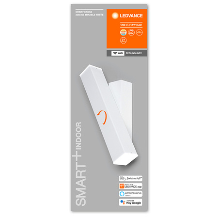 Intelligente Wandleuchte SMART + WIFI 12W ORBIS WALL CROSS WHITE LEDVANCE