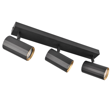 Wand- und Deckenstrahlerleuchte 3x GU10 Schwarzgold NICEA Sanico Goldlux