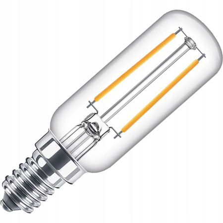 6x LED Lampen E14, LED Kühlschranklampe T25 4W = 40W 440lm 3000K warm Glühfaden LUMILED
