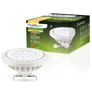 LED Lampen G53, Glühbirne AR111 12V 15W = 100W 1521lm 38° 3000K warm LUMILED