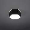 LED-Deckenleuchte SUNDE 2xE27 sechseckige Leuchte 15cm Schwarz SOLLUX
