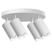 Deckenanbauleuchte 4x GU10 Weiß IP44 TURYN Sanico Goldlux