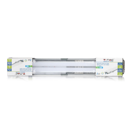Hermetische staubdichte Leuchte 60 cm IP65 + 2x LED Röhren 10W 4000K VT-6029 V-TAC