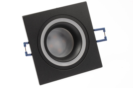 Einbaustrahler GU10, Einbauspot HALOGEN Quadrat Schwarz CLARO LUMILED