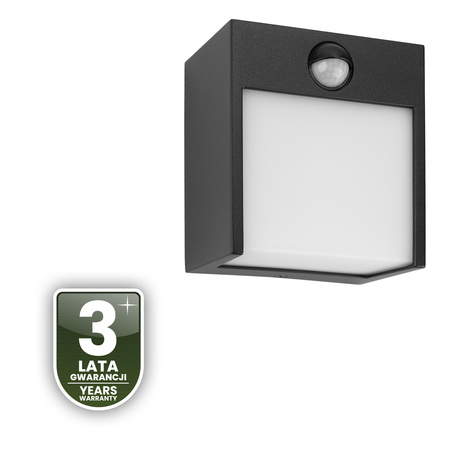 Garten Wandleuchte LED Außenwandleuchte PIR IP54 12W 3000K RUBUS LUMILED