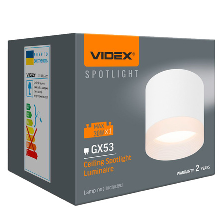 Leuchte Aufbauleuchte SPOT 1x GX53 Weiß Videx