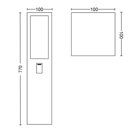Philips HUE Impress Post Laterne Außenlampe 17432/30/P7 77cm