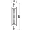 LED Leuchtmittel R7s 118mm 12W = 100W 1521lm 2700K Warm 300° OSRAM STAR