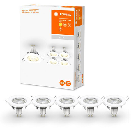 LED-Panel bündig montiert Spot-Leuchte 2.6W 230lm 3000K warm weiß Recess Ledvance