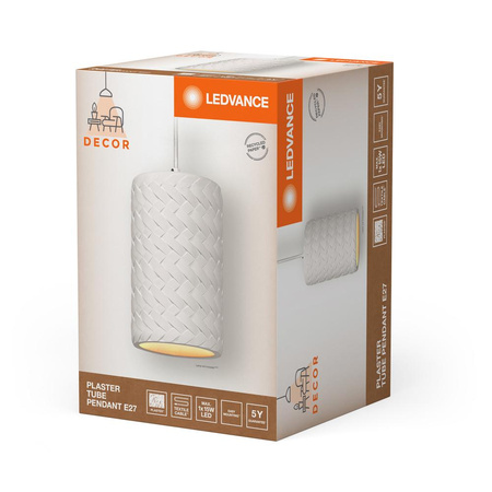 Dekorative Decke Pendelleuchte E27 Überhang Weiß Dekor Ledvance