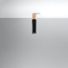 Anbauleuchte PABLO GU10 Halogen Spot Tuba Holz-Schwarz SOLLUX