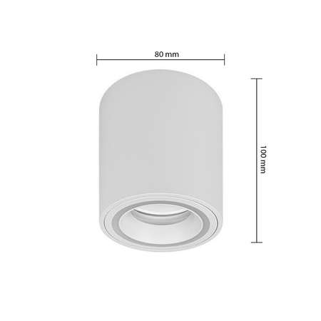 Aufputz Halogen Tuba Reflektor Spot GU10 Rund Weiß Masterled