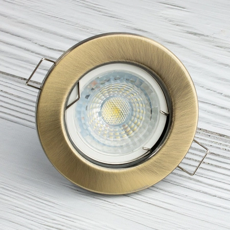 Einbaustrahler GU10, MR16 Einbauspot HALOGEN Runde Fest Antik Blech LUMILED