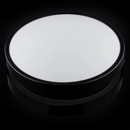 LED-Deckenleuchte Deckenaufbauleuchten Bad Aufbaulampe 18W 4000K IP44 ZOE Schwarz 30cm