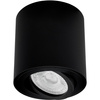 Halogen-Aufbauleuchte GU10, Aufbauspot 84mm beweglich Runde Tube Schwarz AMAT-M LUMILED
