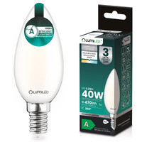 LED-Lampe E14 Kerze B35 2.2W 470lm = 40W 4000K neutralweiß 360° Filament Energieklasse A LUMILED