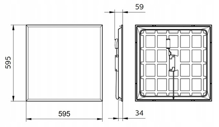 Unterputz-LED-Panel 34W 3400lm 4000K 60x60cm PHILIPS