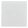 Weißer Doppel-WLAN-LED-TOUCH-Glasschalter