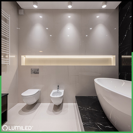 Aufputz HALOGEN SPOT TUBA Beweglich GU10 AR111 Rund Weiß 100mm TELES LUMILED