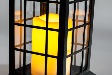 LED-Solar-Gartenlaterne Hängelaterne 32cm Schwarz