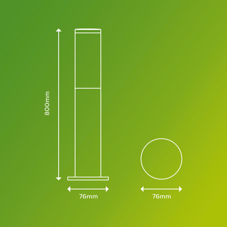 Außen-LED-Gartenlampe UTRECHT myGarden E27 IP44 Mast 80cm Anthrazit PHILIPS