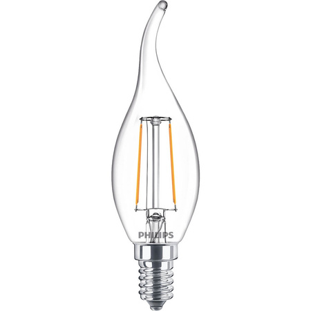 E14 BA35 LED Lampen 2W = 25W 250lm 2700K Warmfilament PHILIPS
