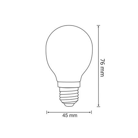E27 G45 LED Leuchtmittel 2W = 23W 230lm 3000K Warm 280° GOLDLUX Filament (Polux)