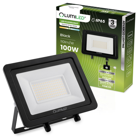 LED-Strahler 100W, LED-Flutlicht ZUME 11000lm 4000K IP65 Schwarz Advanced Lighting Series LUMILED