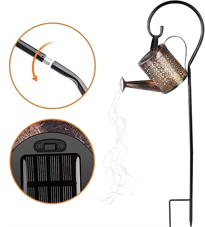 LED Solarbetriebene Kupfer-Gießkanne IP44 Gartenlampe