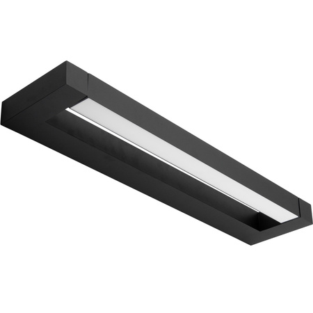 ASTER Wandleuchte über Spiegel LED Badezimmer Wandleuchte 2x16W 2240lm Schwarz Neutral 90cm IP54 auf/ab 360°