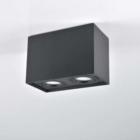 Deckenanbauleuchte Hadar Q2 2xGU10 beweglich rechteckig schwarz