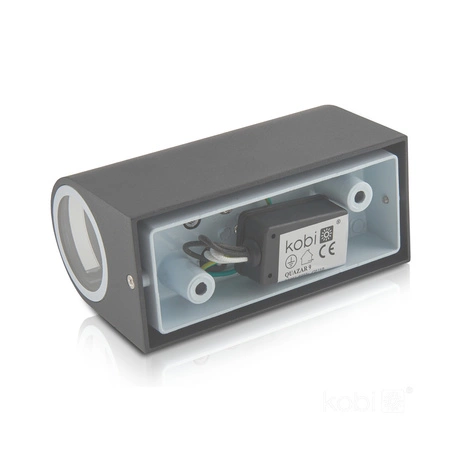 Garten-Wandleuchte 2x GU10 IP44 Grau Quazar Kobi