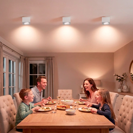 Aufputz HALOGEN Spot Tube Beweglich Quadratisch Weiß 50mm AMAT-S LUMILED