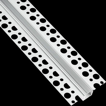 Architektonisches Aluminium LED-Profil für Gipskartonplatten mit Klarglasabdeckung, 1m LUMILED