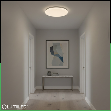 Plafond LED-Anbauleuchte SALUS2 48W IP44 CCT Weiß Rund 40cm + LUMILED PILOT