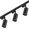 1.5m Stromschiene + 3x Schienenstrahler GU10 Schwarz SAGI LUMILED