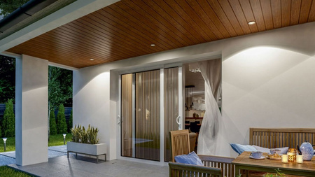 HALOGEN Einbaustrahler IP44, Deckenstrahler Badezimmer Chrom AQUS + LED GU10 5W 4000K LUMILED